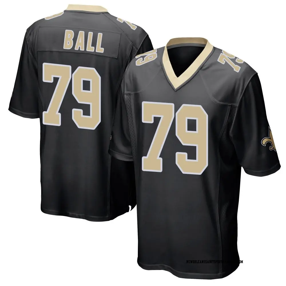 Game Black Men's Josh Ball New Orleans Saints Team Color Jersey