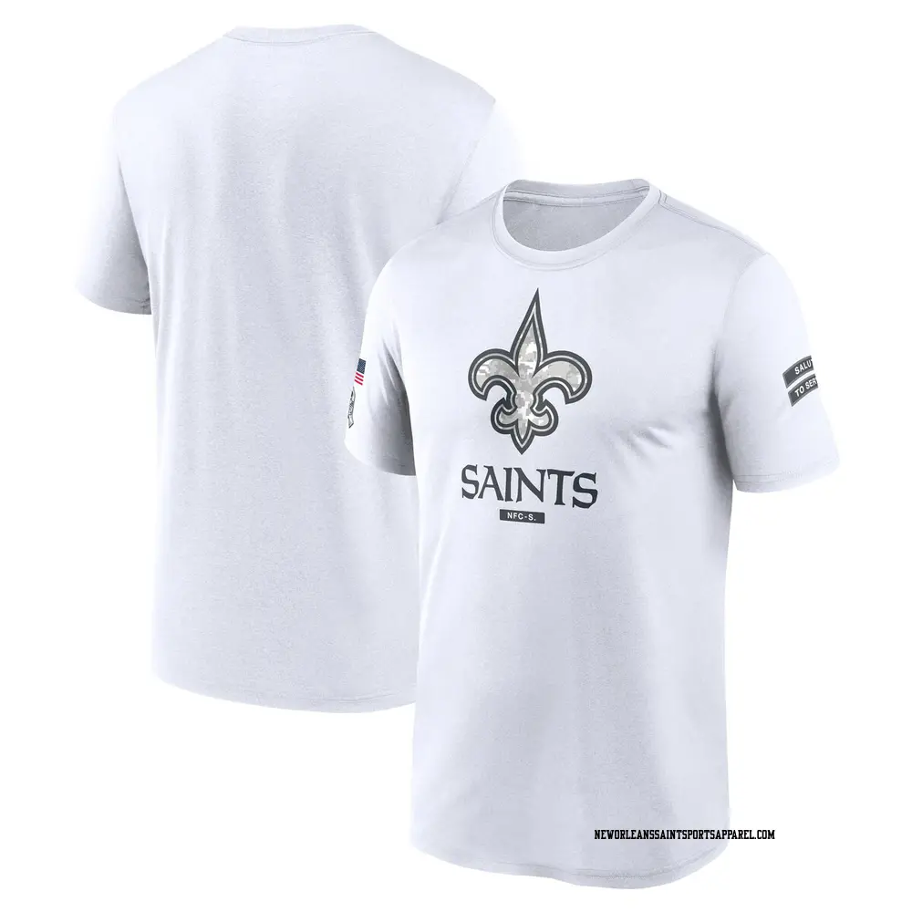 Legend White Men's New Orleans Saints 2024 Salute To Service Performance T-Shirt