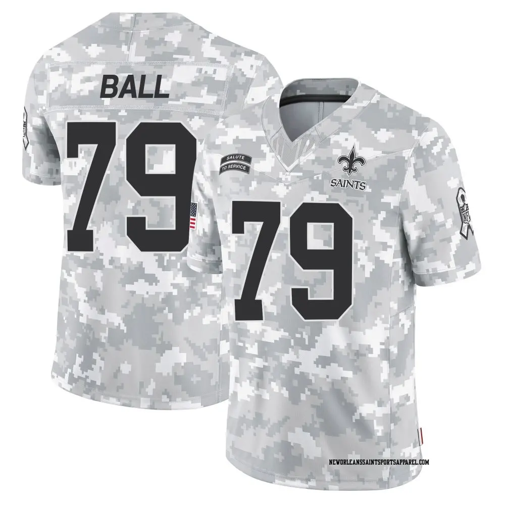 Limited Arctic Camo Men's Josh Ball New Orleans Saints 2024 Salute to Service Jersey