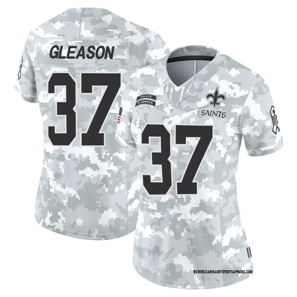 Limited Arctic Camo Women's Steve Gleason New Orleans Saints 2024 Salute to Service Jersey