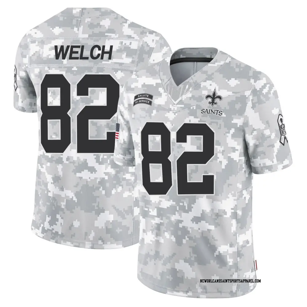 Limited Arctic Camo Youth Treyton Welch New Orleans Saints 2024 Salute to Service Jersey