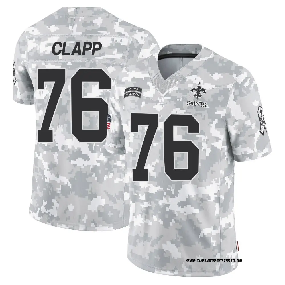 Limited Arctic Camo Youth Will Clapp New Orleans Saints 2024 Salute to Service Jersey