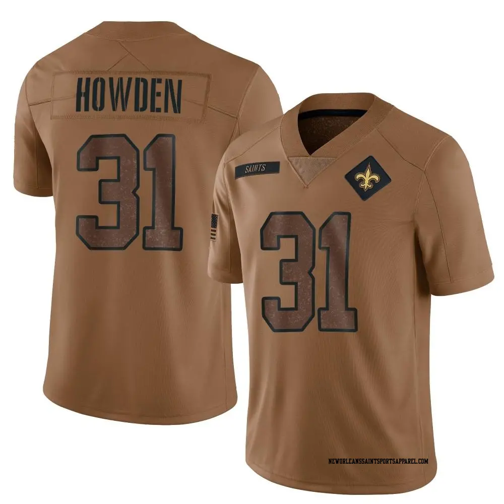Limited Brown Men's Jordan Howden New Orleans Saints 2023 Salute To Service Jersey