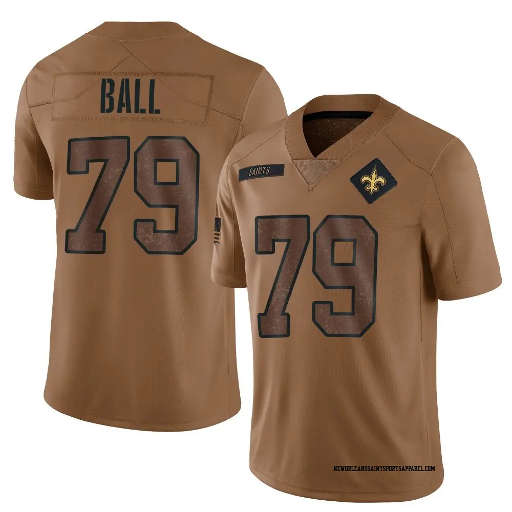 Limited Brown Men's Josh Ball New Orleans Saints 2023 Salute To Service Jersey