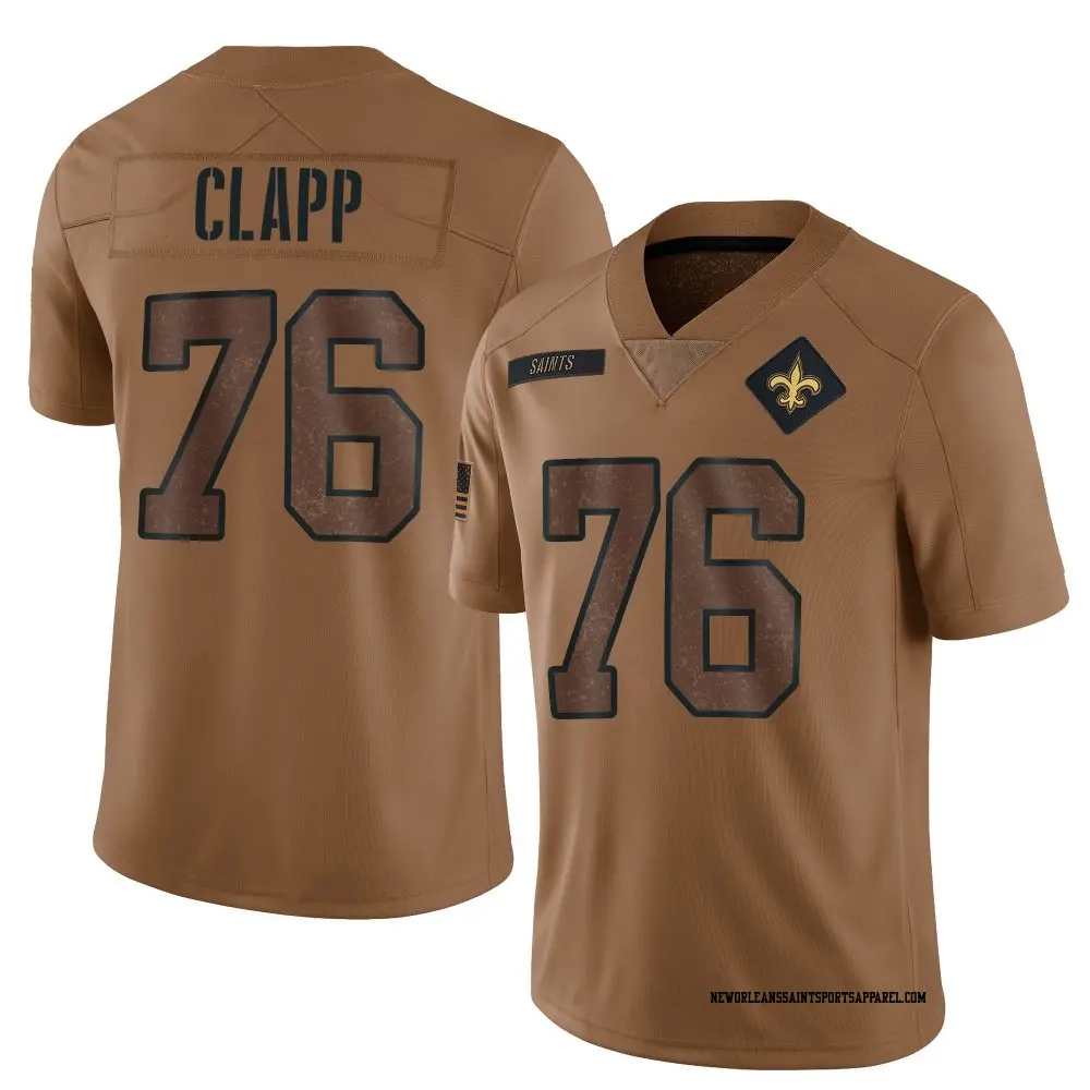 Limited Brown Men's Will Clapp New Orleans Saints 2023 Salute To Service Jersey
