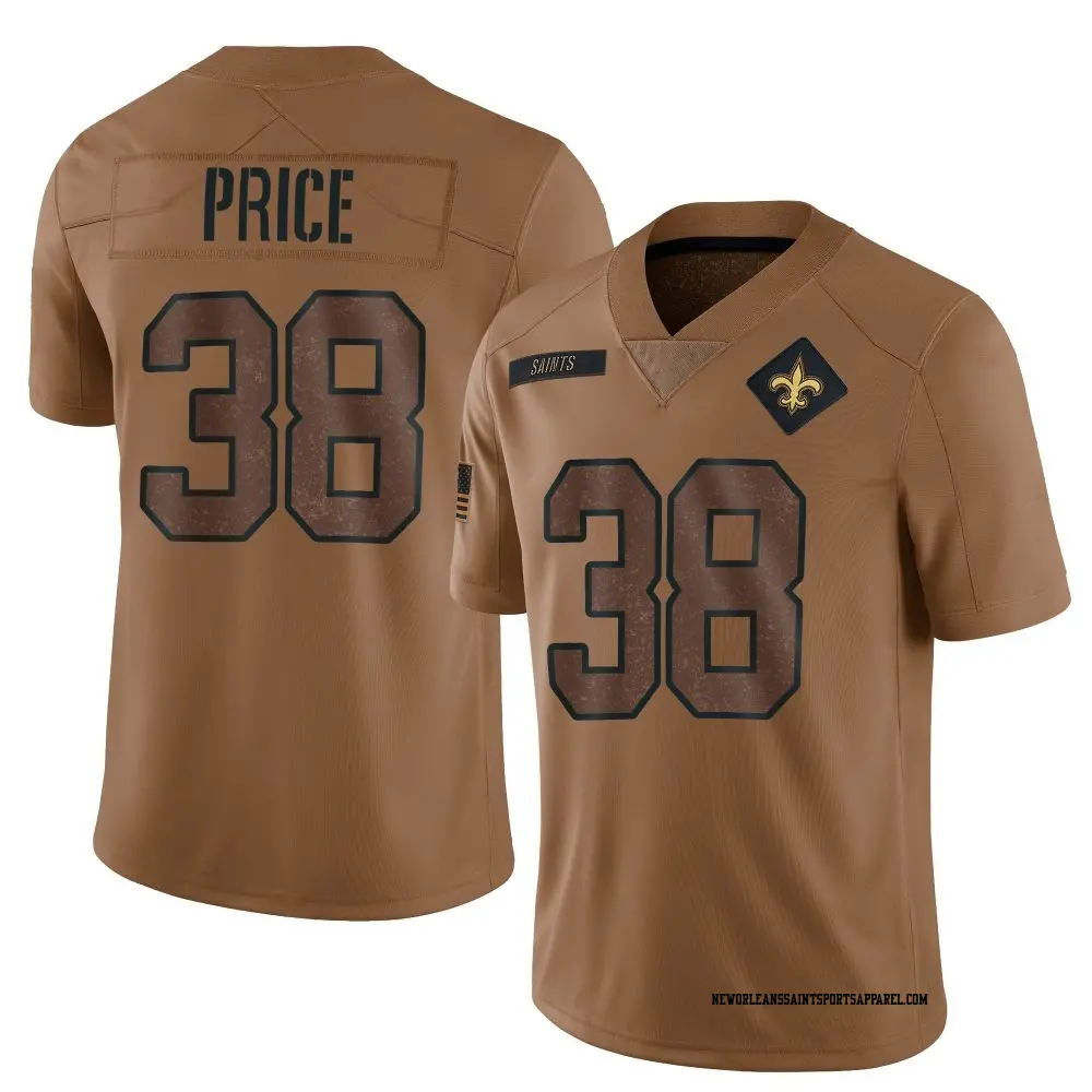 Limited Brown Youth Jayden Price New Orleans Saints 2023 Salute To Service Jersey