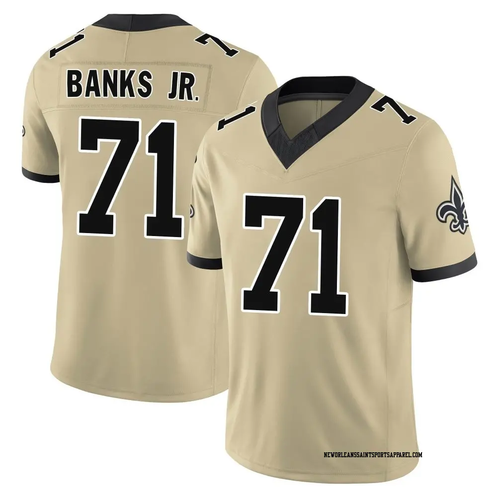 Limited Gold Men's Kelvin Banks Jr. New Orleans Saints Alternate
