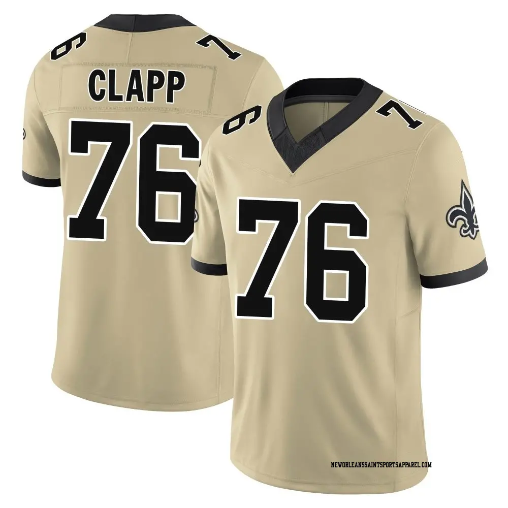 Limited Gold Men's Will Clapp New Orleans Saints Alternate Gameday s Alternate Vapor F.U.S.E. Jersey