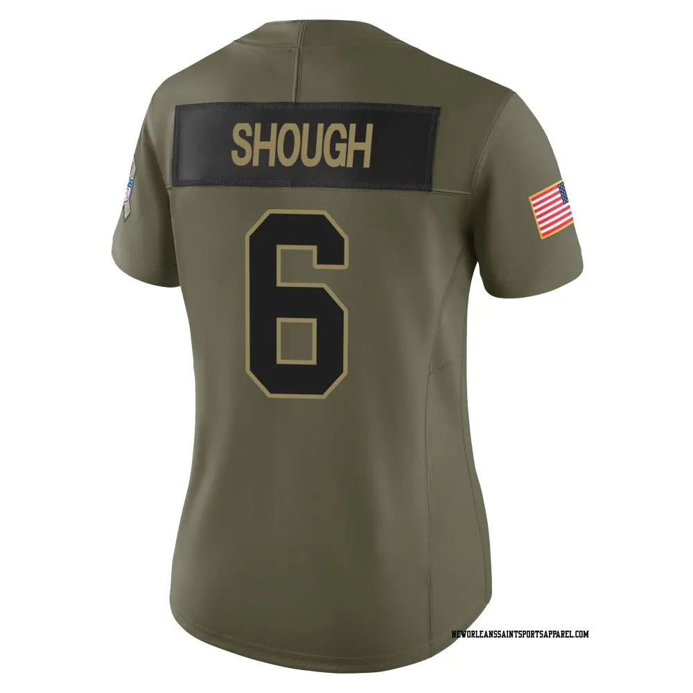 Limited Olive Women's Tyler Shough New Orleans Saints 2025 Salute