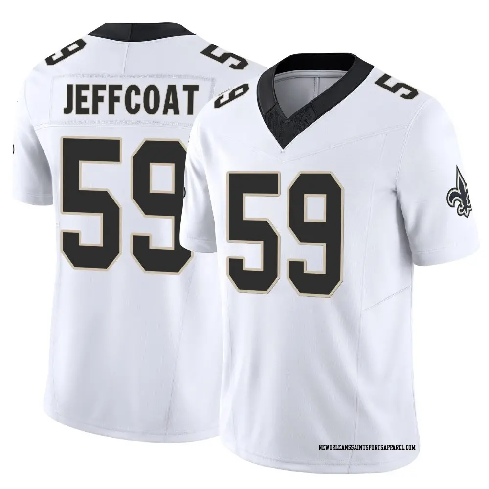 Limited White Men's Trajan Jeffcoat New Orleans Saints Vapor F.U.S.E. Jersey